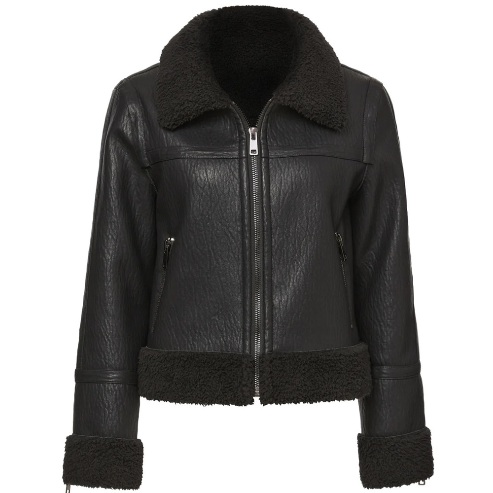 Vegan leather Moto jacket